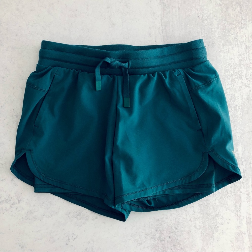 All In Motion Double Layer Running Shorts, Teal, Size Small (6-6x)